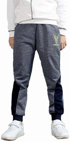 img 4 attached to Rolanko Fleece Athletic Sweatpants Pockets Boys' Clothing for Pants