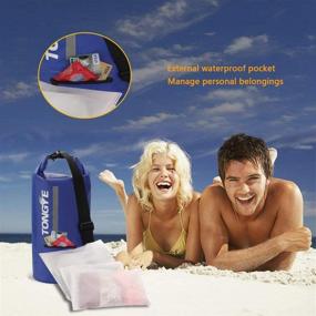 img 2 attached to 🌊 High-Quality Waterproof Dry Bags: Roll Top, Compression Sack with Reflective Trim, Zipper Pocket, and Storage Pouches to Safeguard Your Valuables. Ideal Gifts for Boating, Kayaking, Swimming, and Fishing Enthusiasts.