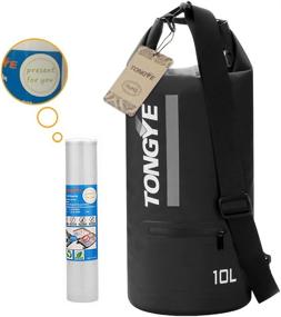 img 4 attached to 🌊 High-Quality Waterproof Dry Bags: Roll Top, Compression Sack with Reflective Trim, Zipper Pocket, and Storage Pouches to Safeguard Your Valuables. Ideal Gifts for Boating, Kayaking, Swimming, and Fishing Enthusiasts.