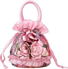 img 4 attached to 👜 Versatile Drawstring Pouch Handbag: Ideal Women's Accessory for Wallets & Essentials