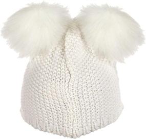 img 2 attached to Cute and Cozy Harry Potter Hedwig 🦉 Owl Pom Knit Beanie Hat for Toddlers in White