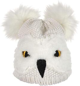 img 3 attached to Cute and Cozy Harry Potter Hedwig 🦉 Owl Pom Knit Beanie Hat for Toddlers in White