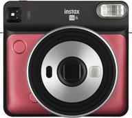 📸 capture moments in style with the instax square sq6 camera, ruby red logo