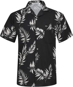 img 4 attached to Hawaiian Men's Clothing: APTRO Casual Sleeve Shirts for Effortless Style