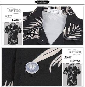 img 2 attached to Hawaiian Men's Clothing: APTRO Casual Sleeve Shirts for Effortless Style