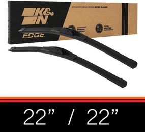 img 4 attached to K&amp;N EDGE Wiper Blades: All Weather Performance, Enhanced Windshield Contact, Streak-Free Wipe Technology: 22&#34; (Pack of 2)