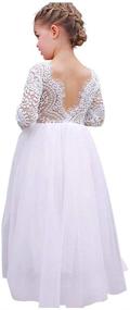 img 4 attached to 👗 Luckymily Backless Sleeve Pageant Princess Girls' Dress