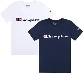 img 4 attached to 👕 Набор майек Champion Heritage для мальчиков с двумя футболками с логотипом - лучшая детская одежда