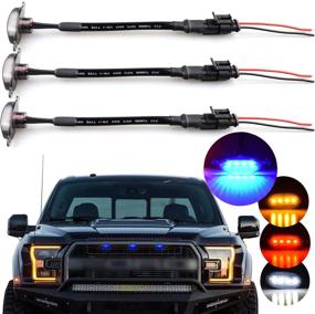 img 4 attached to Boigoo Front Grille Lights For Ford Raptor F150 Grill 2010-2014 &Amp