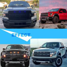img 1 attached to Boigoo Front Grille Lights For Ford Raptor F150 Grill 2010-2014 &Amp