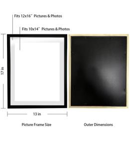 img 1 attached to 🖼️ 2 Pack Betionol 12x16 Picture Frame - Display 12x16in/30x40cm Diamond Painting Kits, Photos, Prints - Black Solid Wood Frame with Acrylic Protection Glass, Back Mat, Hanging Kit - Enhanced SEO