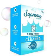 🌱 supreme clean probiotic dishwasher cleaner: eliminate odors fast with 6 powerful pouches logo