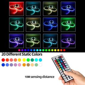 img 3 attached to 🎁 YORMICK 32.8 Feet/10M LED Strip Lights with 44 Keys Remote Control - 20 Colors Changing RGB LED Light Strip for Bedroom, TV, Bar, Kitchen, Party - Perfect Gift for Christmas