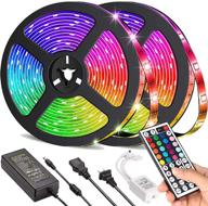 🎁 yormick 32.8 feet/10m led strip lights with 44 keys remote control - 20 colors changing rgb led light strip for bedroom, tv, bar, kitchen, party - perfect gift for christmas логотип