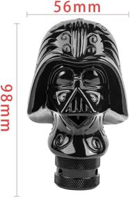 img 3 attached to 🖤 Black Darth Vader Head Stick Shift D1 Shifter Knob - Car Gear Lever Knob, Car Accessories