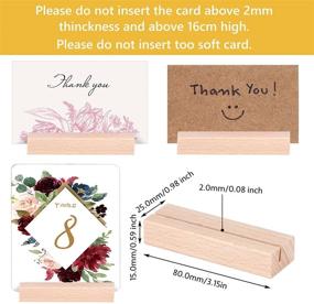 img 2 attached to 🪵 Rustic Wood Place Card Holders - 8 Pieces for Wedding Table Decor