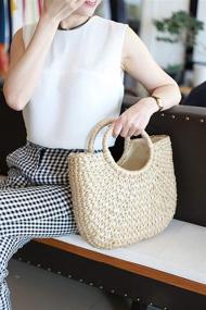 img 2 attached to 👜 Chic and Versatile Woven Straw Bag: The Perfect Summer Beach Tote for Women