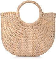 👜 chic and versatile woven straw bag: the perfect summer beach tote for women logo