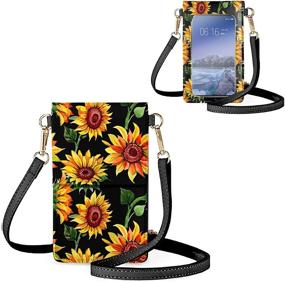 img 4 attached to 📱 Mini Touchscreen Crossbody Phone Bags for Women with Card Slots - Shoulder Bag Purse in Leather