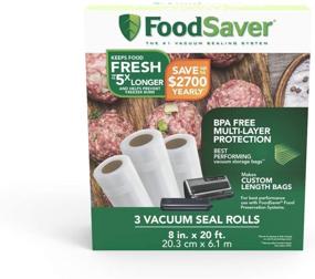 img 4 attached to 🥫 FoodSaver BPA-Free Multilayer 8&#34; x 20&#39; Vacuum Seal Roll for Food Preservation &amp; Sous Vide, 3-Pack