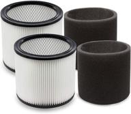 🔍 yuefeng 90304 filter & 90585 foam sleeve for shop-vac 5 gallon+ vacuum | compare part 90304, 90585 (2+2) логотип