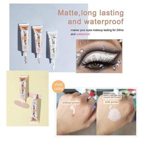 img 2 attached to База для век MAEPEOR Matte Eye Primer - Предотвращает жирный эффект на веках, долговременная и водостойкая основа для всех видов теней (Средняя, 15мл)