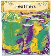 🎭 vibrant mardi gras mix turkey flat feathers: ideal for arts and crafts logo