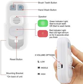 img 3 attached to 🎵 LUXSWAY Kids' Musical Timer for Teethbrushing – 3 Level Volume, 20s Handwash Timer & 2min Teeth-Brush Timer with LED Light