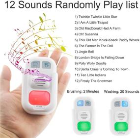 img 2 attached to 🎵 LUXSWAY Kids' Musical Timer for Teethbrushing – 3 Level Volume, 20s Handwash Timer & 2min Teeth-Brush Timer with LED Light