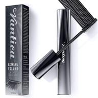 💧 waterproof 4d silk fiber lash mascara black - vantica volumizing and lengthening mascara for eye makeup, smudge-proof and high volume logo