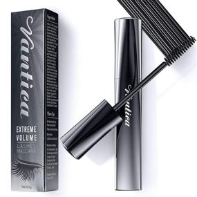 img 4 attached to 💧 Waterproof 4D Silk Fiber Lash Mascara Black - Vantica Volumizing and Lengthening Mascara for Eye Makeup, Smudge-proof and High Volume