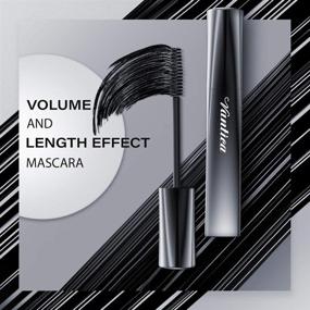 img 1 attached to 💧 Waterproof 4D Silk Fiber Lash Mascara Black - Vantica Volumizing and Lengthening Mascara for Eye Makeup, Smudge-proof and High Volume