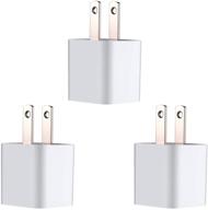 zlonxun wall charger block power adapter plug for iphone & ipod touch - convenient 3 pack charging cube logo