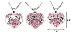 img 2 attached to 👯 Sister Gifts Set: Jewelry, Bracelets & Necklaces for Big, Middle, and Little Sisters