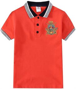 img 4 attached to Sleeve Shirts Toddler School Uniform Boys' Clothing and Tops, Tees & Shirts