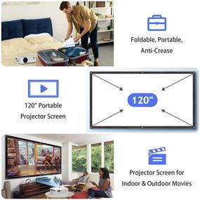 img 2 attached to 📽️ TMY WiFi Projector: 120″ Screen, [200 ANSI - Over 8000 Lux Brightness], 1080P Full HD, Portable & Compatible with TV Stick HDMI USB for Home Cinema & Outdoor Movies