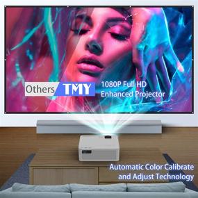 img 3 attached to 📽️ TMY WiFi Projector: 120″ Screen, [200 ANSI - Over 8000 Lux Brightness], 1080P Full HD, Portable & Compatible with TV Stick HDMI USB for Home Cinema & Outdoor Movies