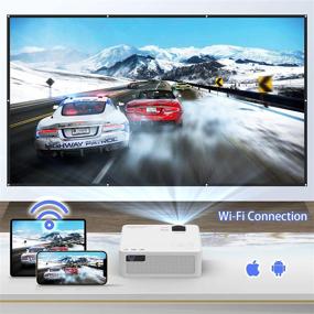 img 1 attached to 📽️ TMY WiFi Projector: 120″ Screen, [200 ANSI - Over 8000 Lux Brightness], 1080P Full HD, Portable & Compatible with TV Stick HDMI USB for Home Cinema & Outdoor Movies