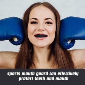 img 2 attached to Vanmor Sports Mouth Guard: 6 Pack Double Colored Gum Shield for Football, Basketball, Boxing, MMA, Hockey - Youth & Adults, Free Box Included