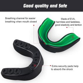 img 3 attached to Vanmor Sports Mouth Guard: 6 Pack Double Colored Gum Shield for Football, Basketball, Boxing, MMA, Hockey - Youth & Adults, Free Box Included