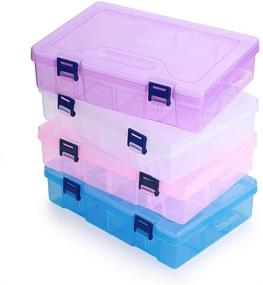 img 4 attached to 🖊️ BTSKY Large Capacity Pencil Box: Adjustable Double Deck Organizer for Office Supplies - 4 Pack