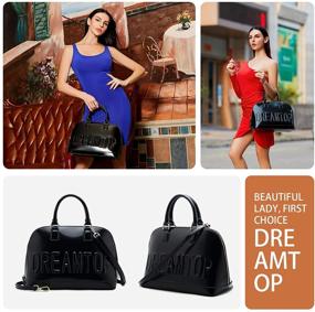 img 2 attached to DREAMTOP Women's Fashion Dome Satchel Handbag: Classy Top Handle Shoulder Tote Bags for Chic Style