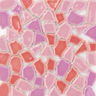 assorted colors ceramic and glass mosaic tiles - 200g decorative mosaic supplies with storage box for diy arts and craft projects - irregular shape 0.6x1.2 inch - purple mix logo