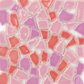 img 4 attached to Assorted Colors Ceramic and Glass Mosaic Tiles - 200g Decorative Mosaic Supplies with Storage Box for DIY Arts and Craft Projects - Irregular Shape 0.6x1.2 inch - Purple Mix