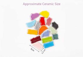 img 3 attached to Assorted Colors Ceramic and Glass Mosaic Tiles - 200g Decorative Mosaic Supplies with Storage Box for DIY Arts and Craft Projects - Irregular Shape 0.6x1.2 inch - Purple Mix