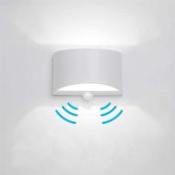 🔦 inhdbox led motion sensor light indoor: stylish 7w 6000k wall sconce for home décor логотип