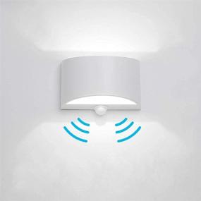 img 4 attached to 🔦 INHDBOX LED Motion Sensor Light Indoor: Stylish 7W 6000K Wall Sconce for Home Décor