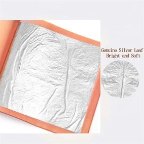 img 3 attached to ✨ Genuine Silver Leaf: 25 Sheets Booklet, Each 11cm x 11cm – Large Loose Leaf Silver