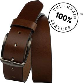 img 1 attached to Brown Belt for Men: Nickel-Free Millennial Accessory