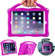 📱 adocham kids case for ipad mini - lightweight & shockproof silicone cover with kickstand & grip handle (purple-1) logo